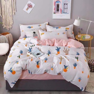 Bộ Chăn Ga Gối Cotton Poly Nhập Khẩu Mẫu Xương Rồng Mới ( set 4 món , 5 món )