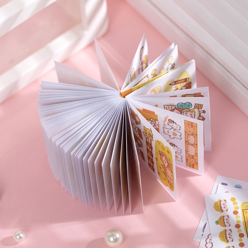 Bộ 50 Tờ sticker 77 Họa Tiết Hoạt Hình Vẽ Tay Trang Trí Thủ Công
