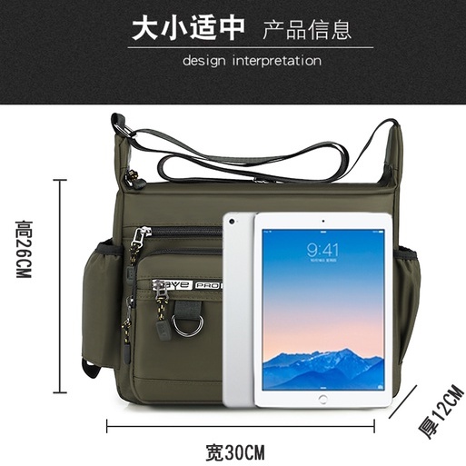 Túi Đeo Chéo Vai Dung Tích Lớn Chống Thấm Nước Cho Nam