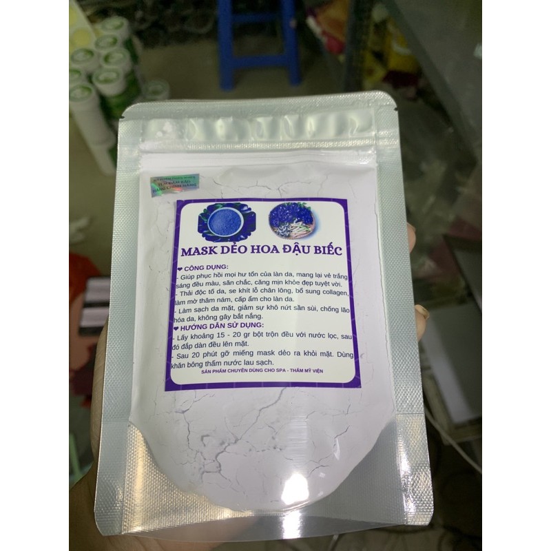 1kg Bột mặt nạ Mask dẻo Hoa Đậu Biếc đắp mặt handmade