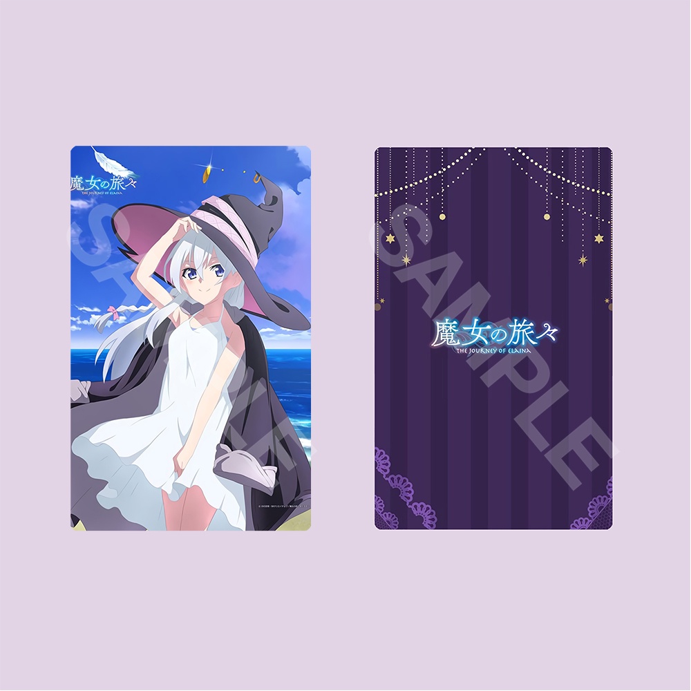 Ảnh card bo góc in hình HÀNH TRÌNH CỦA ELAINA Majo No Tabitabi thẻ bo viền 5*8cm