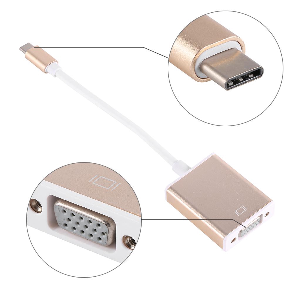 Bộ chuyển đổi tín hiệu từ USB 3.1 Type C sang cổng VGA cho Macbook