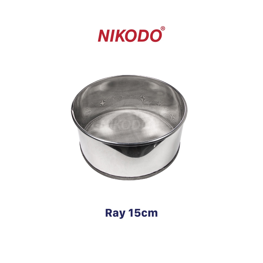 Rây inox 304 dày lọc yến, bột, trà, cháo ăn dặm cho bé, mắt lưới khít - Nikodo