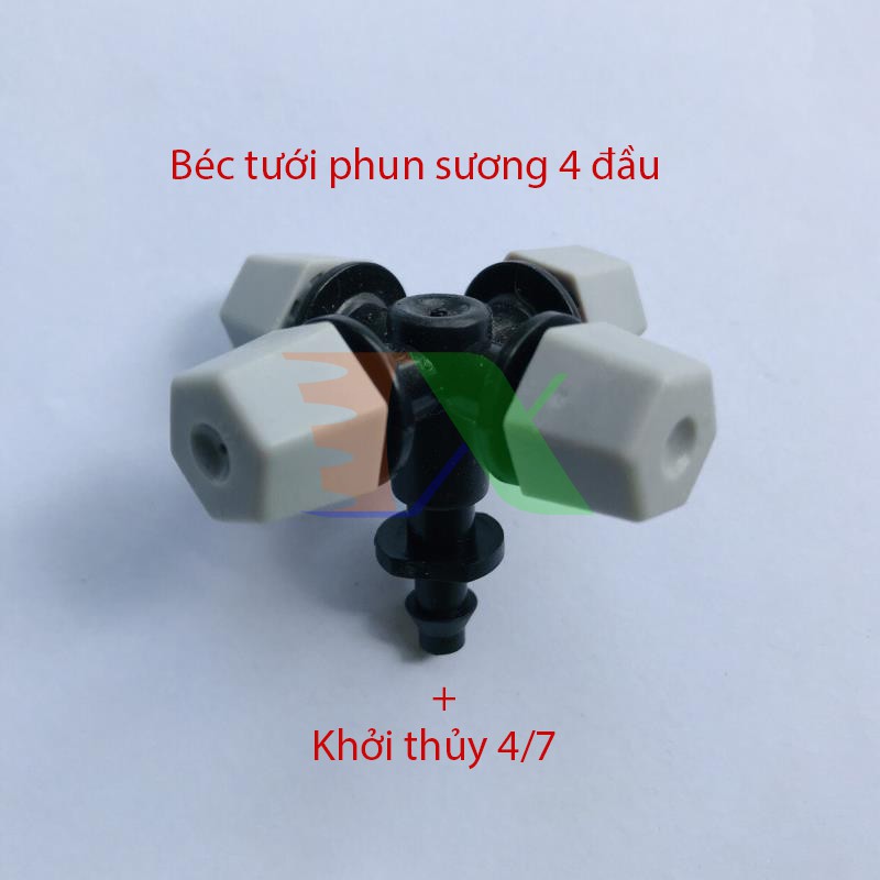 Béc tưới phun sương 4 đầu MT-309 30 lit / h + khởi thủy 4/7mm