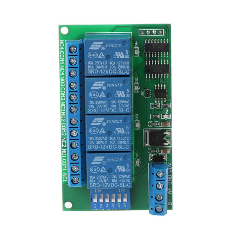 Mô đun rơ le 4 kênh 12V RTU PC UART RS485 PLC LED PTZ | BigBuy360 - bigbuy360.vn