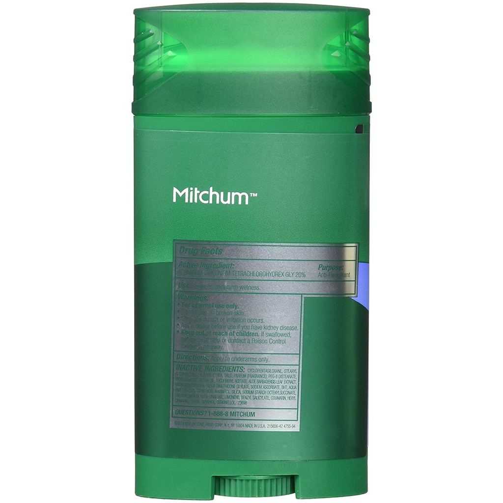 Lăn sáp khử mùi nam Mitchum Antiperspirant &amp; Deodorant Stick Ice Fresh 76g (Mỹ)