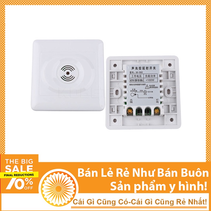 Công Tắc Cảm Biến Âm Thanh Ánh Sáng Treo Tường 250V (Có Tạo Trễ)