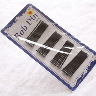 Set Kẹp ghim tăm cài tóc Bob Pin màu đen vỉ 60 chiếc 