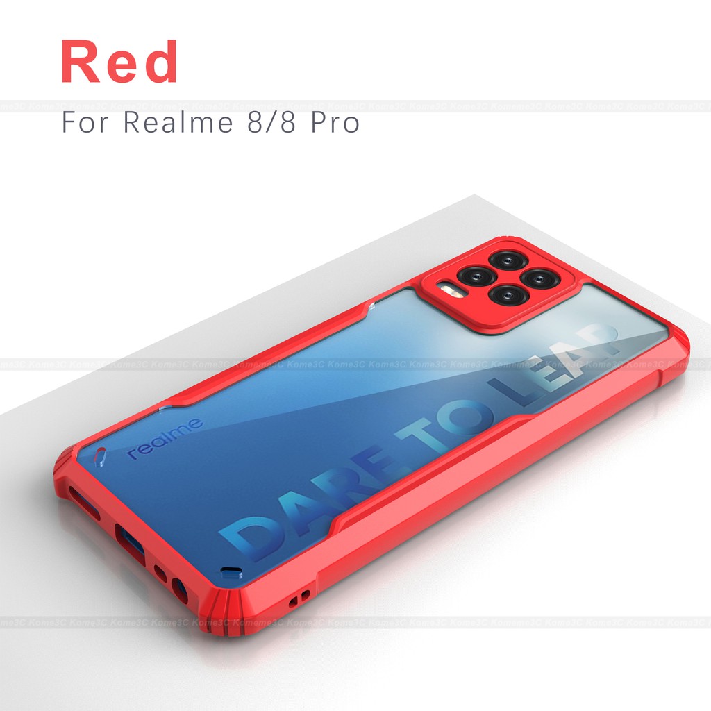 Ốp điện thoại cứng trong suốt có đệm khí bảo vệ bốn góc cho Realme 8 7 6 6i 5 5i 5s Pro Realme8