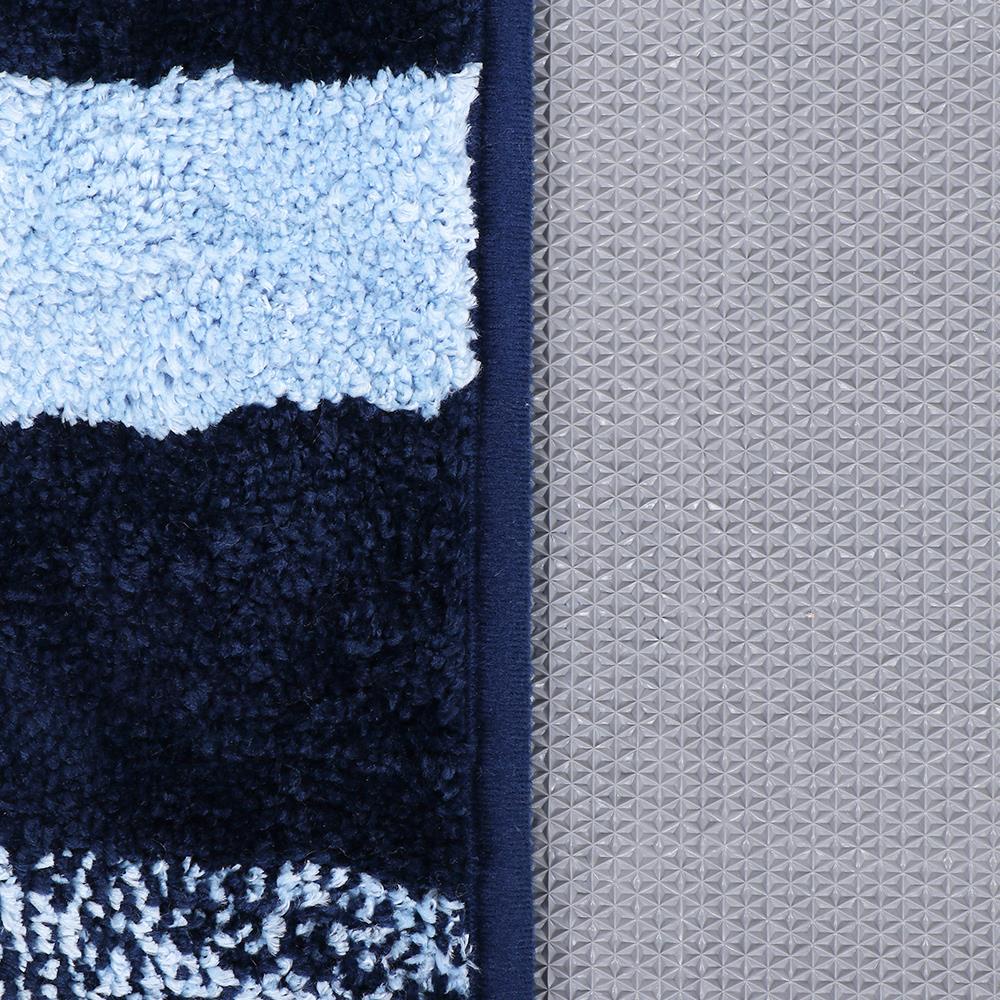 HomeBase HLS Thảm lótsàn lau chân phòng tắm Microfiber chống trượt Thái Lan W45xH70xD1,5 màu xanh dương