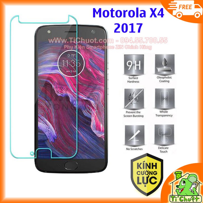Kính Cường Lực Motorola X4 2017 - KO FULL, 9H-0.26mm