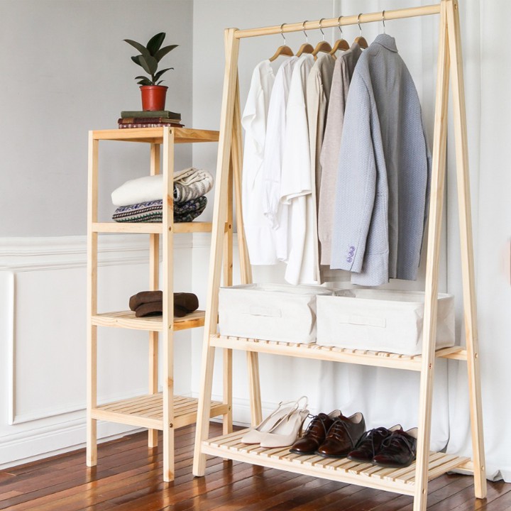 GIÁ TREO QUẦN ÁO 2 TẦNG CHỮ A - KỆ TREO QUẦN ÁO BẰNG GỖ TỰ NHIÊN. | Shopee  Việt Nam