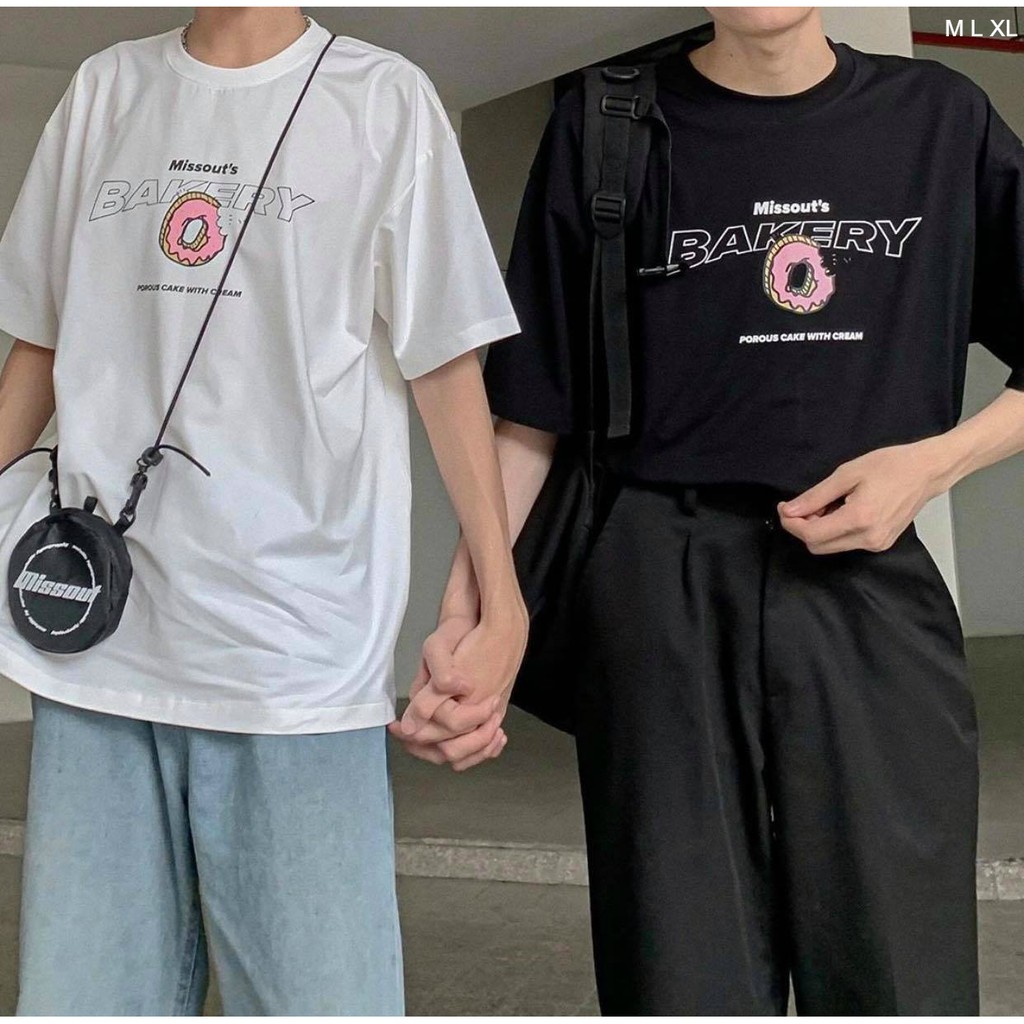 Áo thun tay lỡ  MISSOUT BAKERY  phông Unisex nam nữ tee oversize form rộng pull Ulzzang Streetwear Hàn Quốc vải mềm