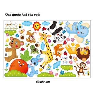 Decal dán tường Thú nhổ cà rốt số 2