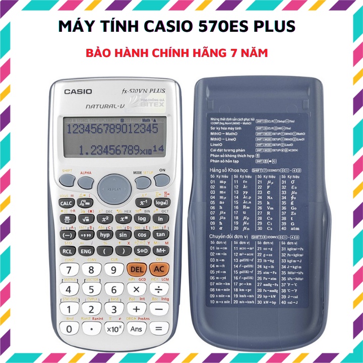 Máy tính Casio FX 570ES Plus- bảo hành 7 năm