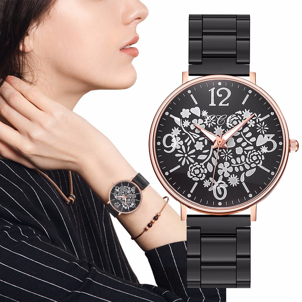 Hot Sale🔥Women Stainless Steel Heart Watch Luxury Ladies Quartz Watch CCQ Clock