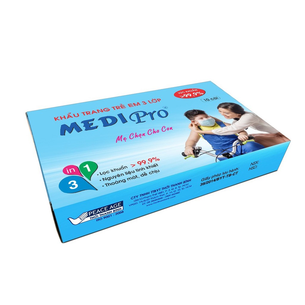 [LỌC KHUẨN 99,9%]  Khẩu Trang Y Tế Em Bé 2D/3D - An Toàn, Thoáng Mát (Bé dưới 10t) | BigBuy360 - bigbuy360.vn