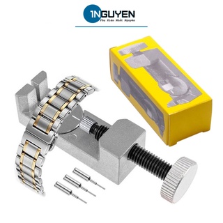 Dụng cụ cắt tháo mắt dây đồng hồ kim loại tặng kèm 3 chân thay thế, Dụng cụ sửa chữa đồng hồ