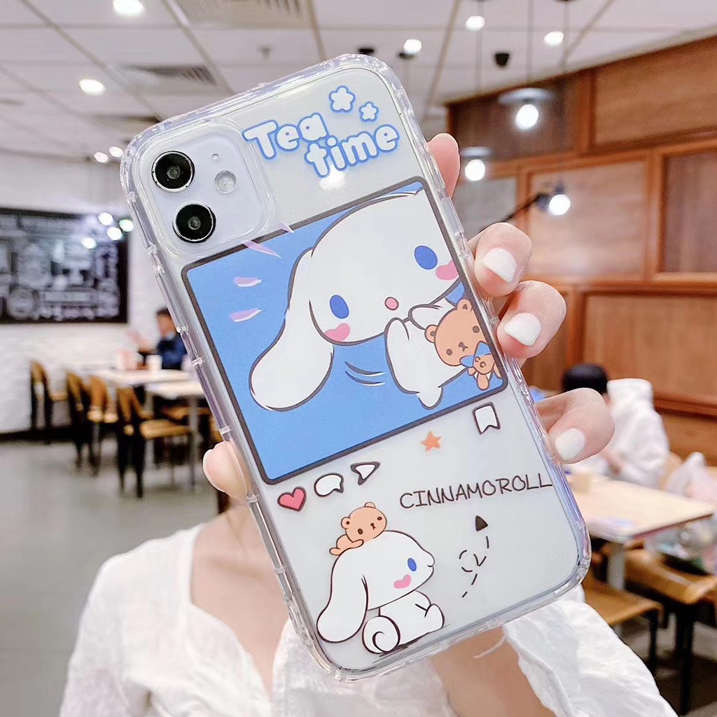 Ốp điện thoại mềm trong suốt họa tiết hoạt hình cún tai lớn 3D cho iPhone 11 11 Pro 11 Pro Max X XS XR XS Max 7 8 Plus | BigBuy360 - bigbuy360.vn