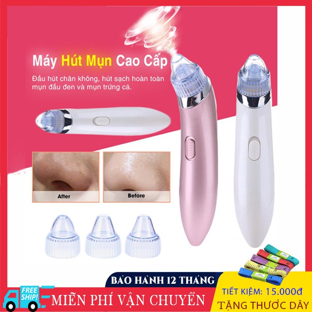 Máy hút mụn mini cao cấp sử dụng pin rời, an toàn hiệu quả, bảo hành 12 tháng