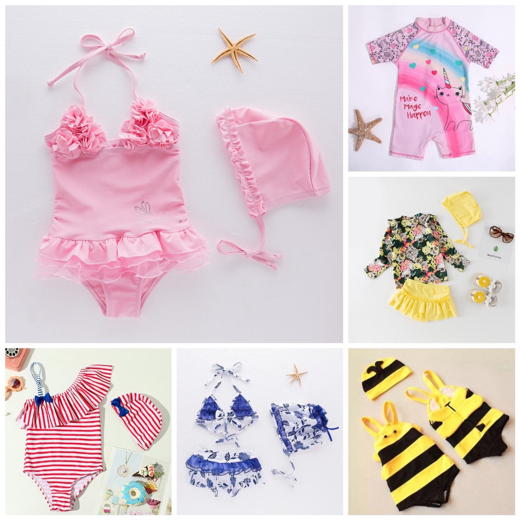 Bộ bơi bé gái bikini đi biển trẻ em hàng Quảng Châu cực đẹp