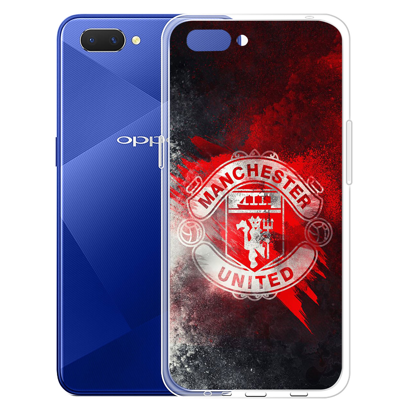 Ốp điện thoại silicon hình FC Manchester United cho iPhone XR X XS Max 7 8 6 6s Plus + 6Plus 7Plus 8Plus