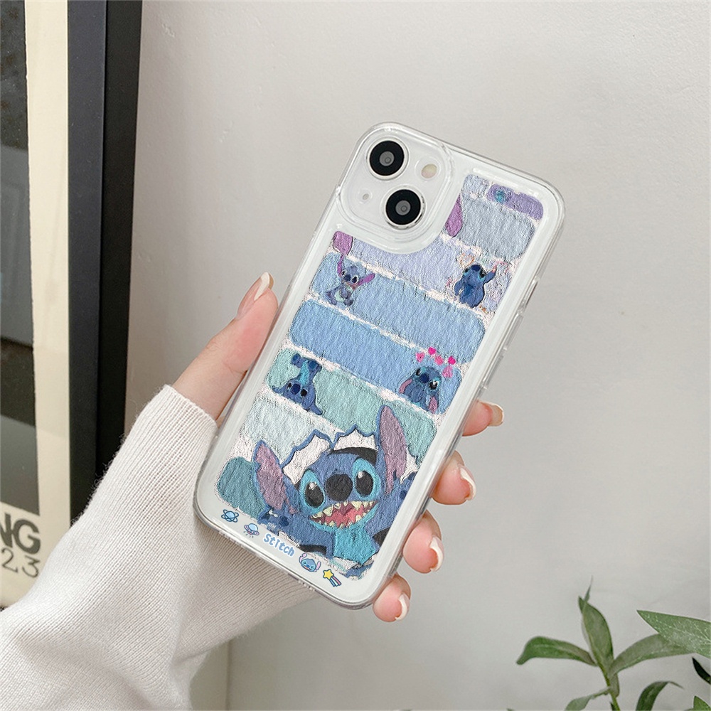Ốp Điện Thoại Trong Suốt Họa Tiết Hoạt Hình Disney Stitch Dễ Thương Cho iPhone 13 12 11 X XS Pro Max XR Lilo &amp; Stitch 7 8 Plus