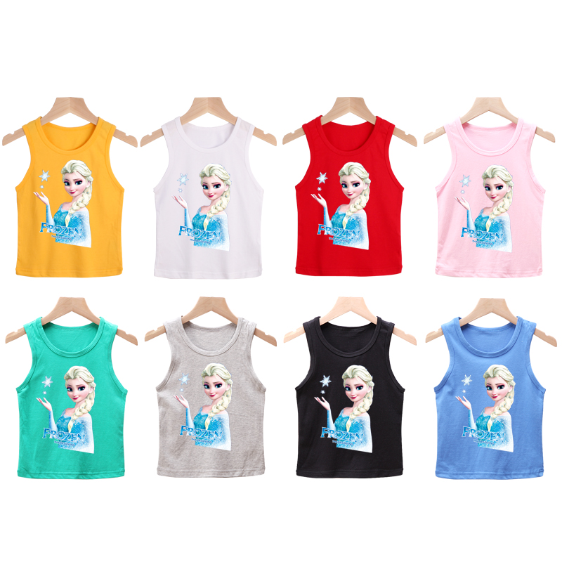 Áo Tank Top Nữ Hoàng Băng Giá Chất Liệu Cotton (8 Màu) 0-10 Tuổi