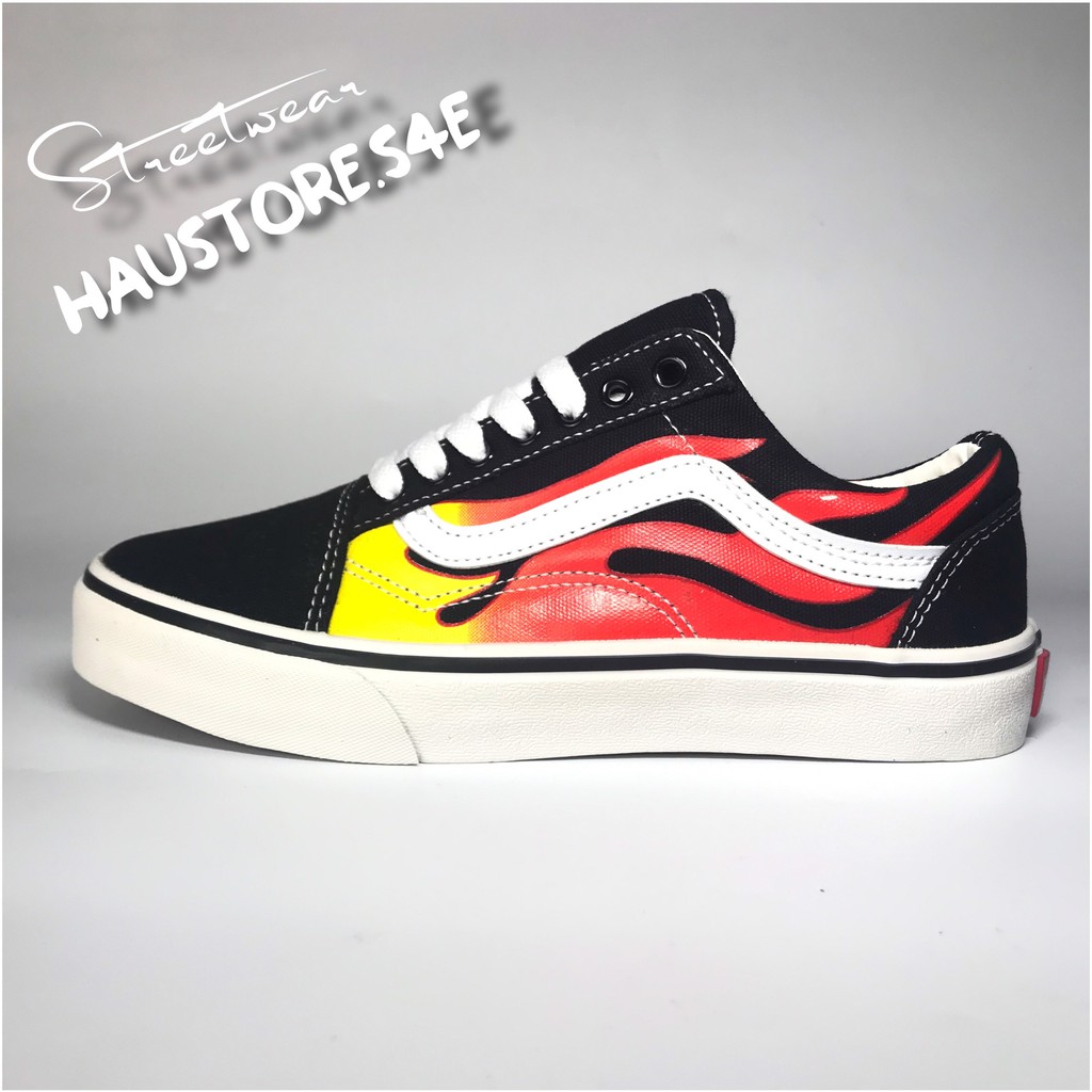 Giày V Old School Fire Lửa full Box,tag tặng dây V |Ảnh thật,vidieo thật - Freeship|