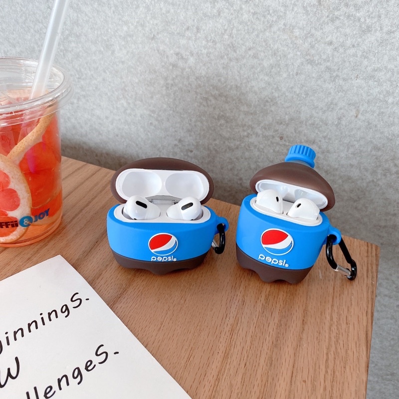 Vỏ bảo vệ tai nghe InPods Airpod mẫu cocacola pesi bảo vệ vỡ do rơi rớt lên đến 99.99%