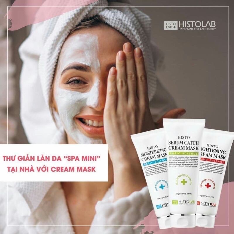 Mặt nạ kem ủ trắng dưỡng trắng da Histolab lightening cream mask 250g