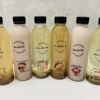 Combo 50 chai pet vuông + 50 chai pet tròn 330ml tặng kèm tem thank you ❤️