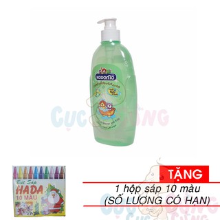Sữa tắm gội Kodomo cho trẻ sơ sinh 400ml Tặng 1 hộp sáp 10 màu