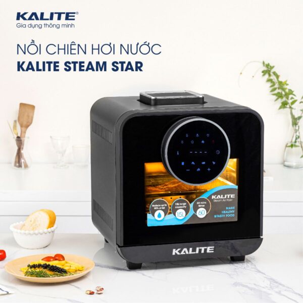 Nồi chiên hơi nước Kalite Steam Star, dung tích 15L, hấp chiên 2in1, điều khiển điện tử đa năng  [BẢO HÀNH 24 THÁNG]