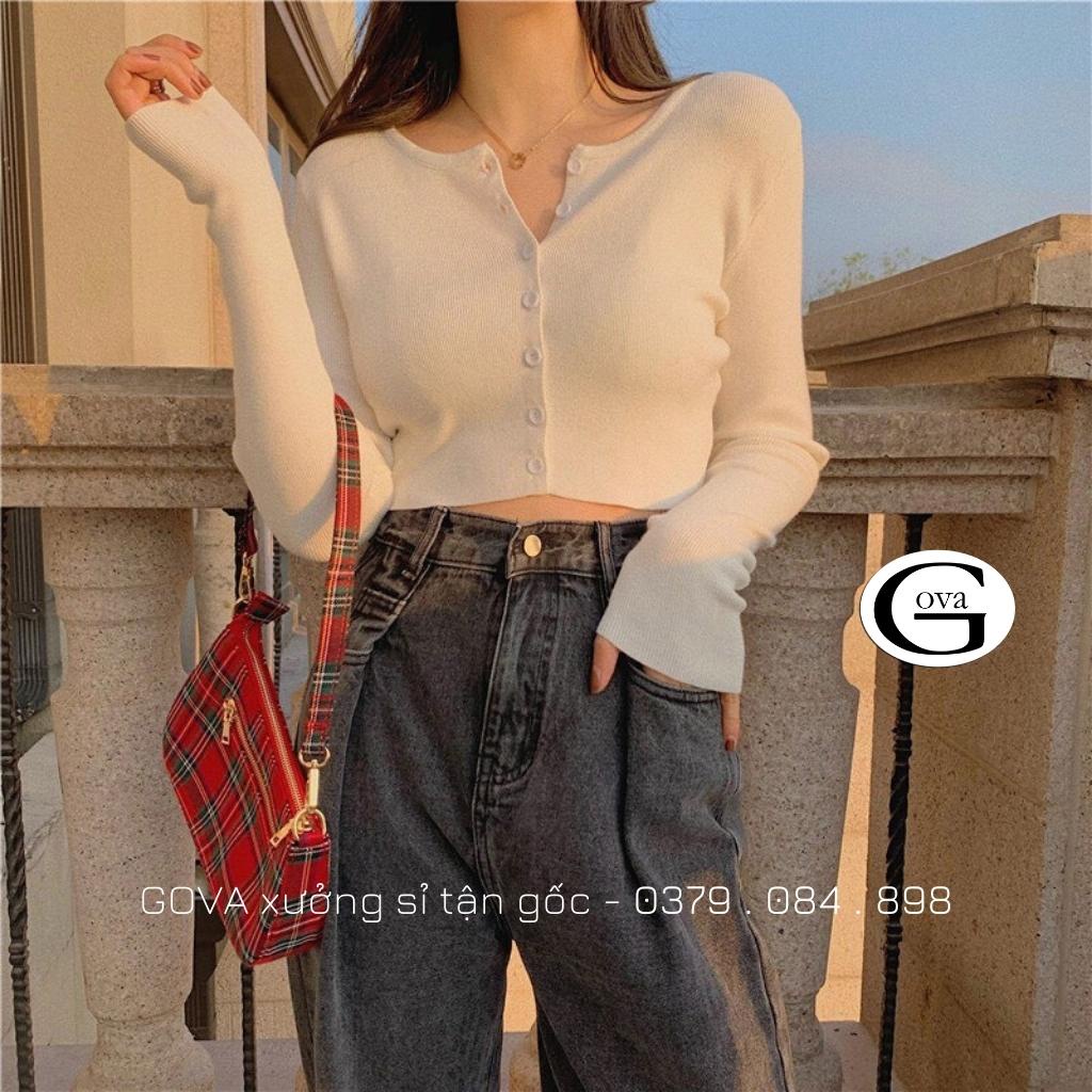 Áo Croptop Yan phối cúc Hot Trend Áo kiểu nữ ôm chất thun Cao Cấp gân mềm mát