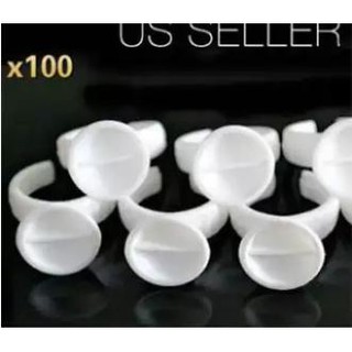 Nhẫn đựng keo nối mi 2 ngăn (phụ kiện liên quan đến keo)