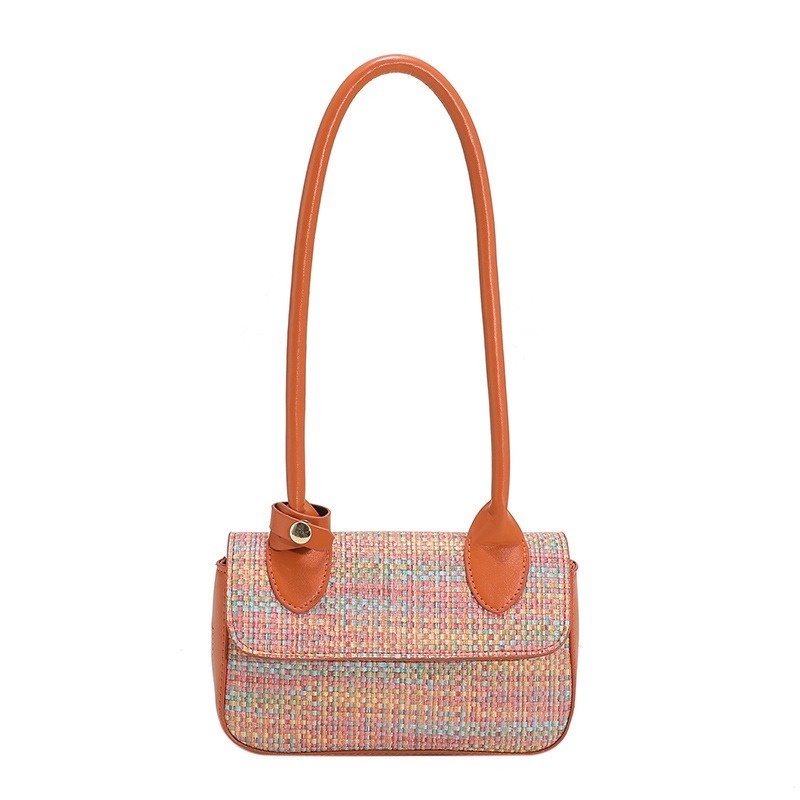 Túi Xách Đan Cói Hình Vuông Nhỏ Màu Sắc Nổi Bật NB00281