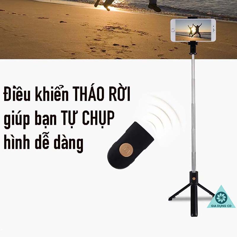 Gậy Chụp Ảnh Tự Sướng Bluetooth 3 Chân Đa Năng Kèm Bấm Tự Chụp – Tripod K07 – Chụp Hình Selfie [GẬY TỰ SƯỚNG]