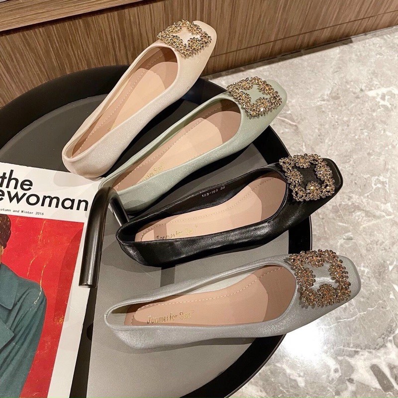 Giày bệt đế mềm khoá đá-Bunny Shoes(K012)