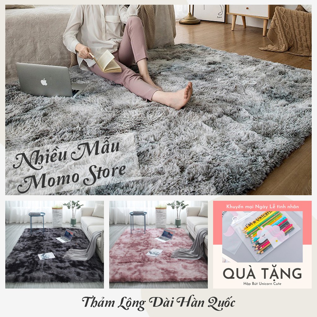 Thảm Lông Dài 4CM Trải Sàn Nhiều Màu Loại Tốt, Dày, Không Bị Rụng Lông [NHẬP MÃ MOMOS VÀ FOLLOW ĐỂ ĐƯỢC GIẢM GÁ 20K]