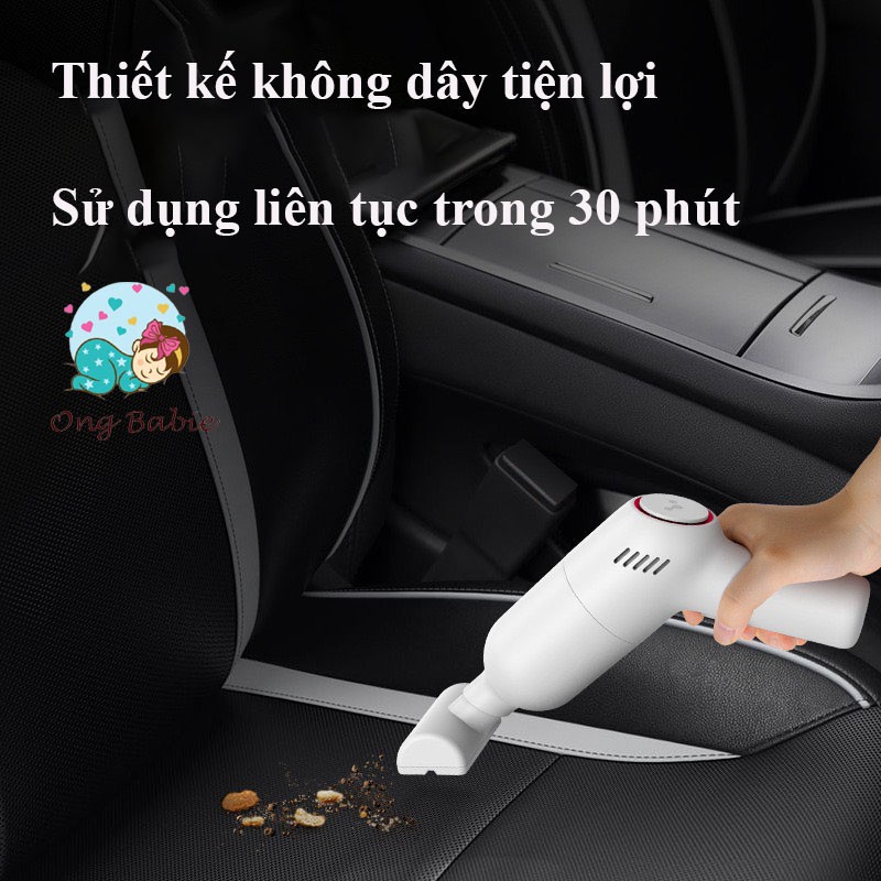 Máy Hút Bụi Mini Cầm Tay Không Dây 8000Pa Lực Hút Siêu Mạnh Ongbabie.shop