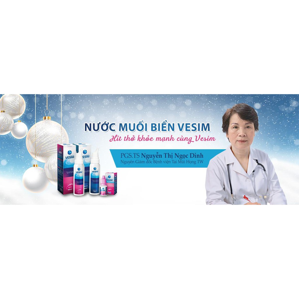 XỊT MŨI NƯỚC MUỐI BIỂN VESIM HỒNG 50ML