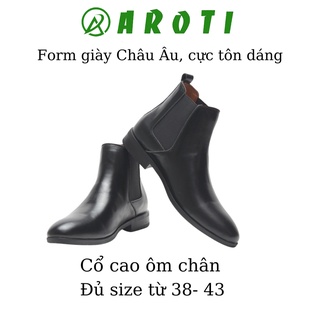 Giày boots nam Chelsea Boots Classic đế khâu-CB548 nhám sp2