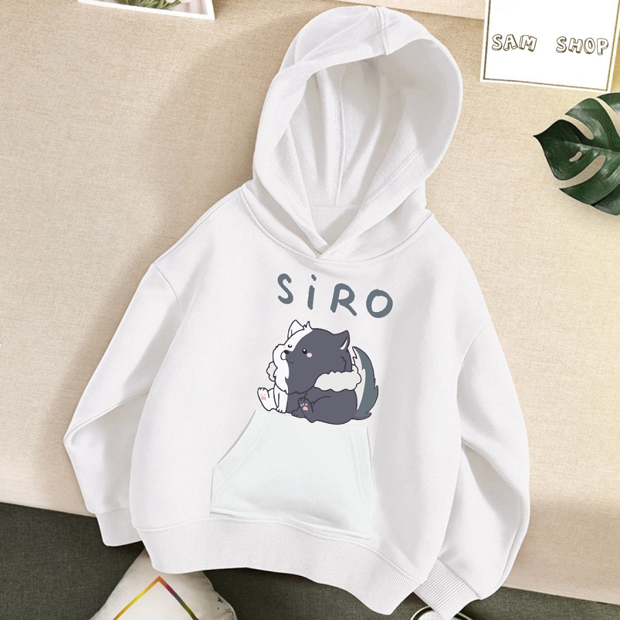 Áo hero team áo hoodie nỉ bông màu trắng đủ size cho bé trai bé gái
