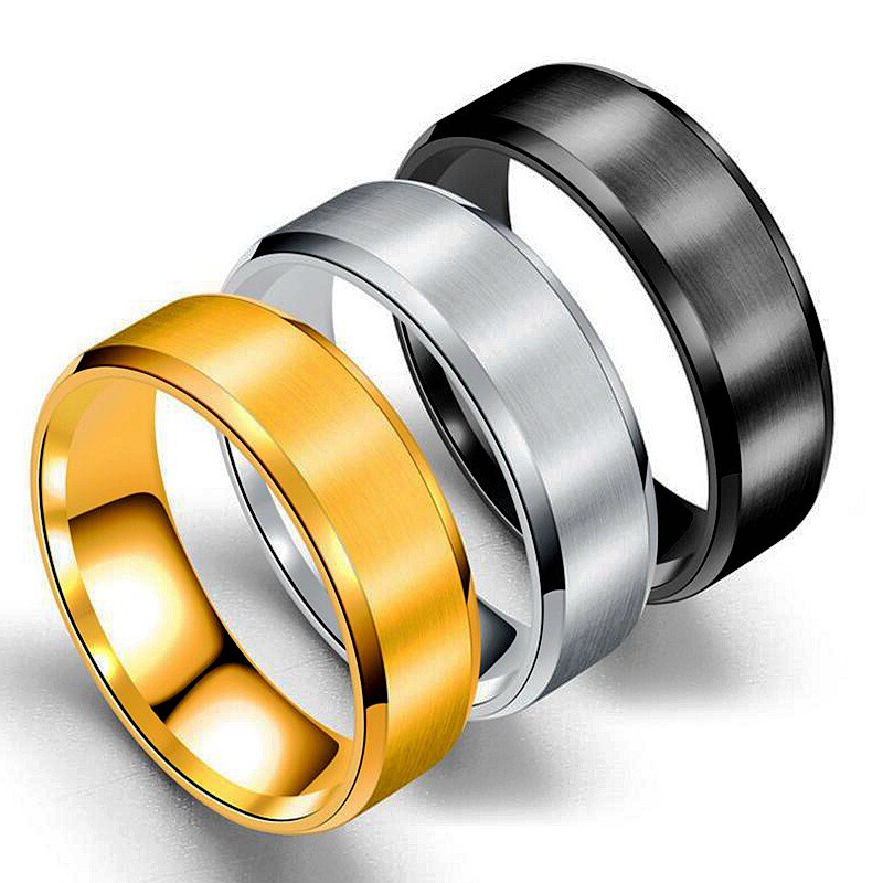 Nhẫn Thép Titan Không Gỉ Thời Trang Cho Nam Nữ