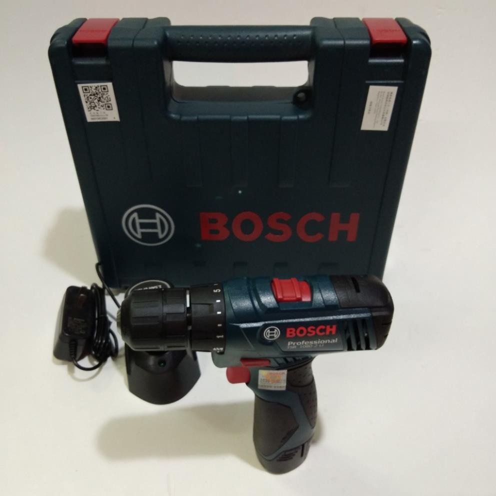 Máy khoan pin Bosch 10.8V Made in Malaysia tặng 1 đầu chuyển hướng và 2 mũi tô vít