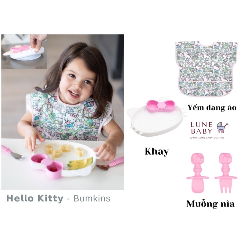 Bumkins USA- Set khay, muỗng nĩa, yếm ăn dặm cho bé
