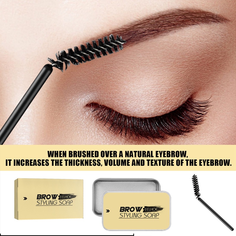 Sáp Vuốt Lông Mày Trong Suốt Kèm Cọ Tiện Lợi