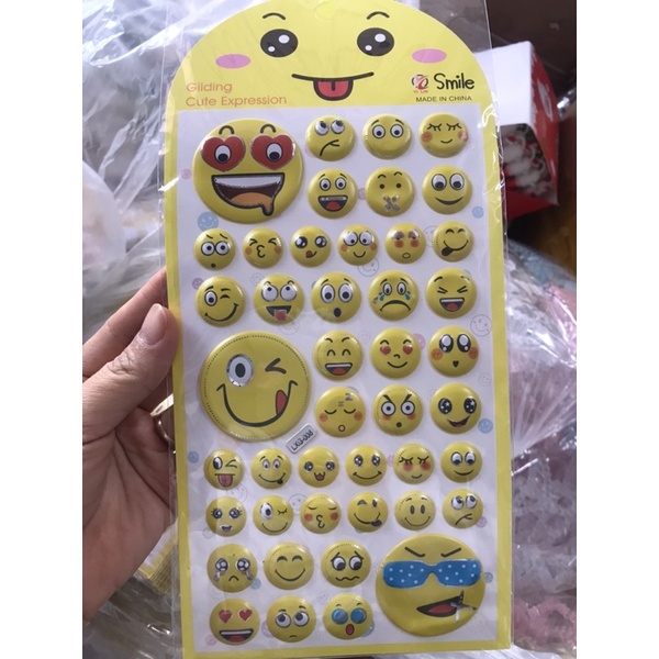 Sticker nổi mặt cười