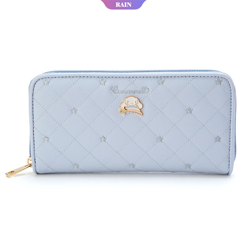 Ví Da PU Gập Dáng Dài In Họa Tiết Hoạt Hình Sanrio Cinnamoroll My Melody Hello Kitty Dễ Thương Kích Thước 19x2.5x10cm Cho Nữ